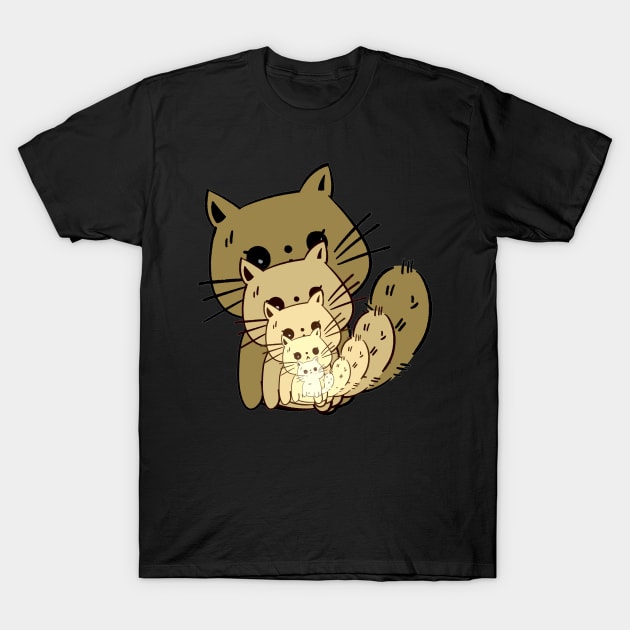 cute cats of different sizes T-Shirt by Amadej